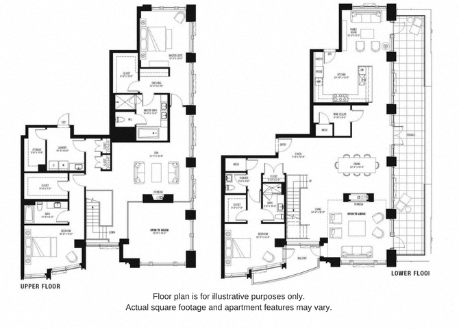 Floor plan for 3 beds, 3.5 baths, 3922 sqft